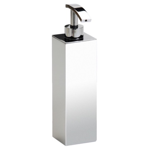 Soap Dispenser, Wall Mounted, Tall, Square, Brass Windisch 90122